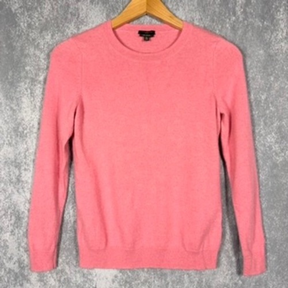 Talbots Cashmere Sweater Womens MP Pink Good Crewneck Petite Long Sleeve